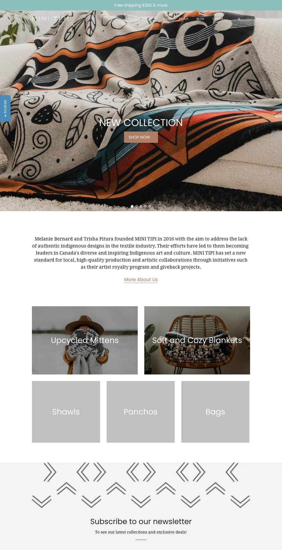 minitipi.ca shopify website screenshot