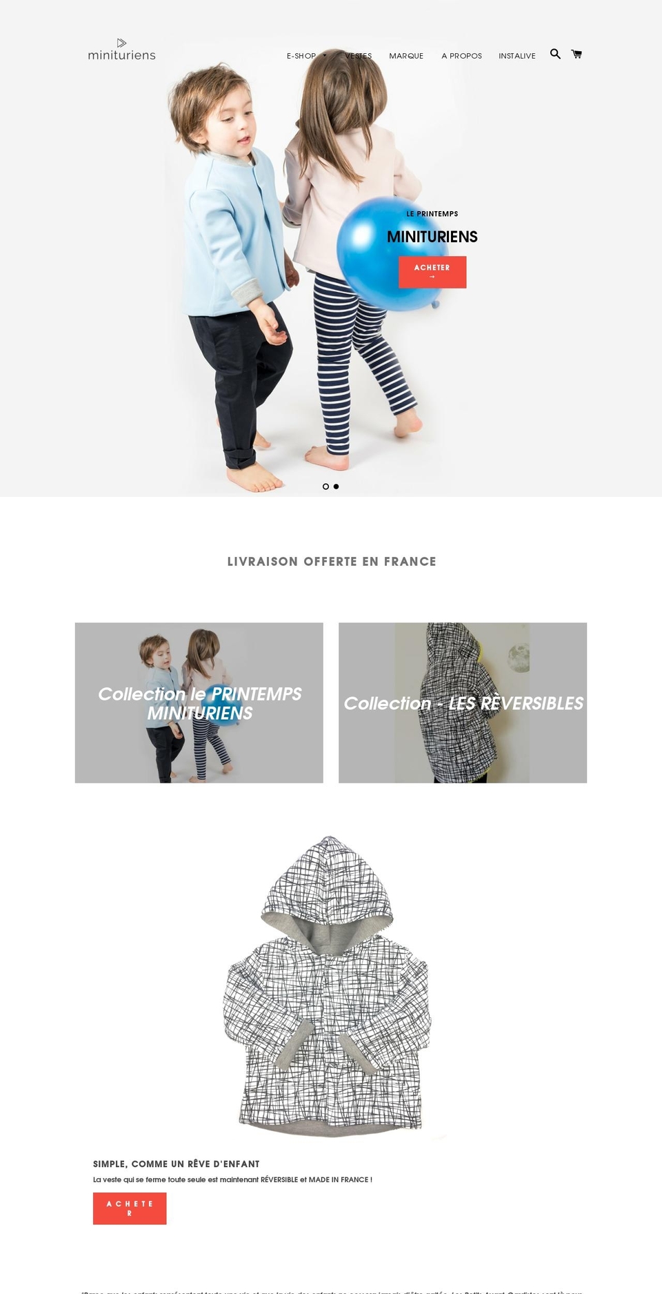 minituriens.com — Shopify storefront screenshot