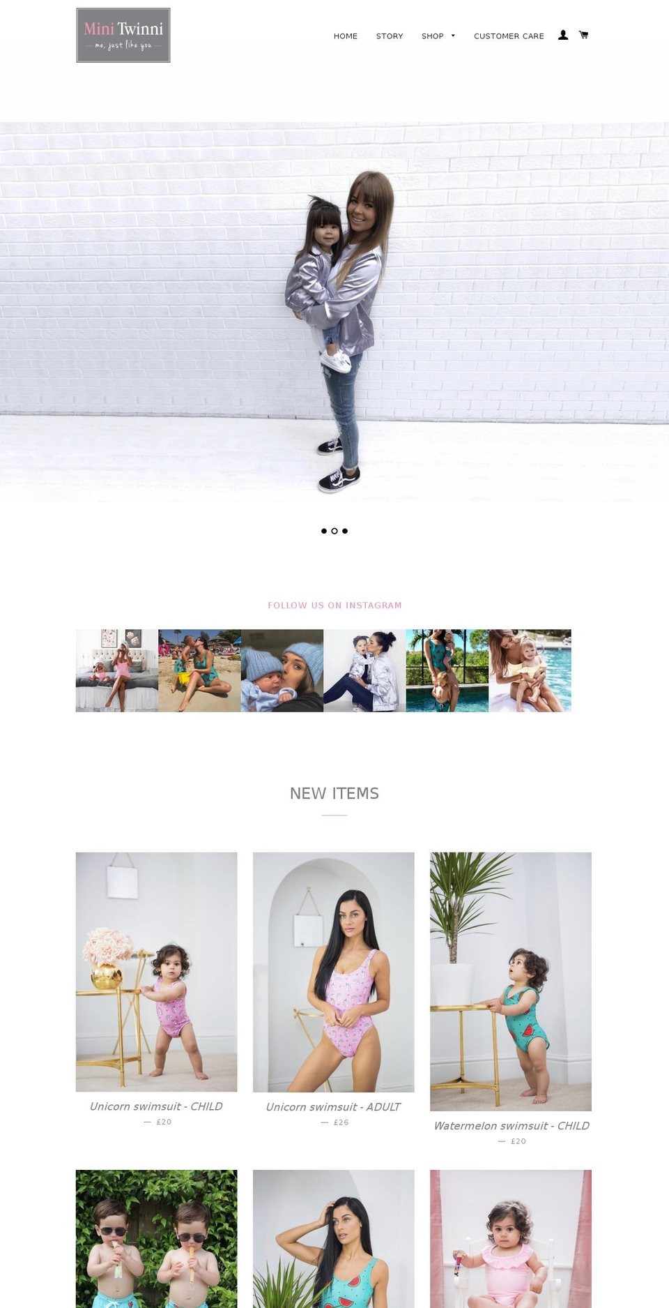 minitwinni.com — Shopify storefront screenshot