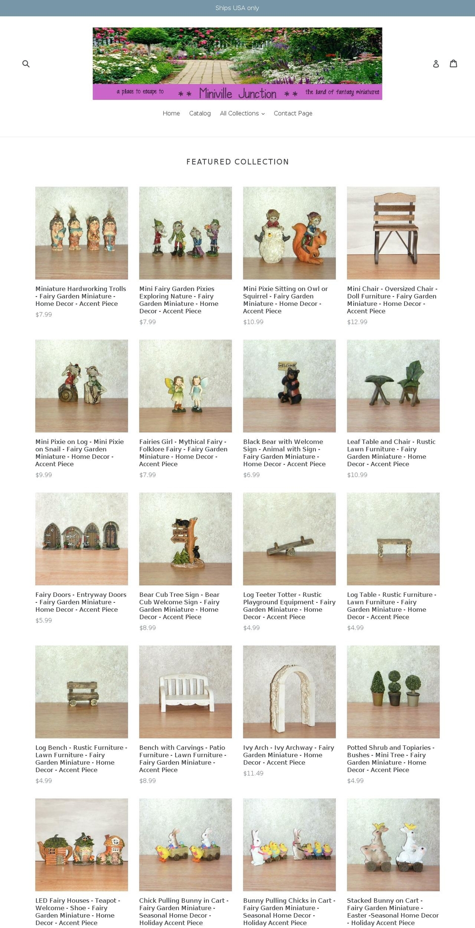 miniville-junction.com — Shopify storefront screenshot