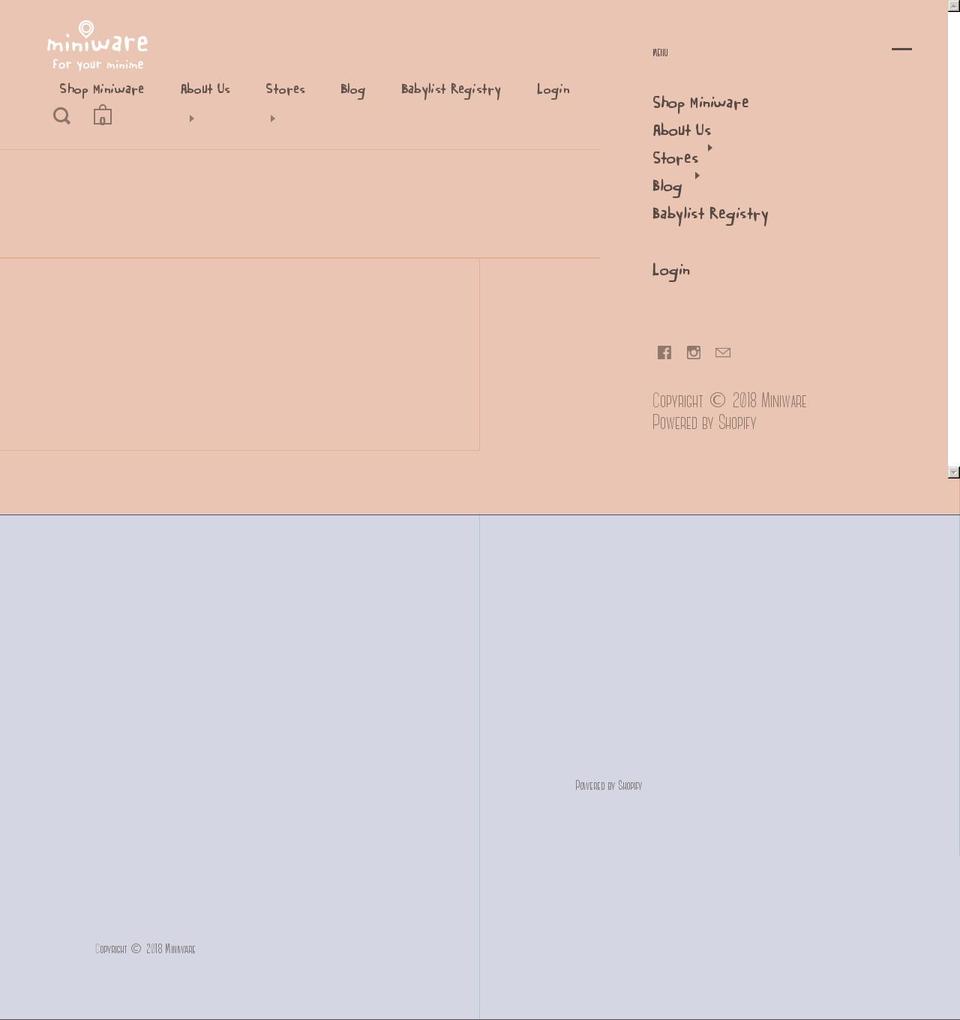 miniware.com shopify website screenshot
