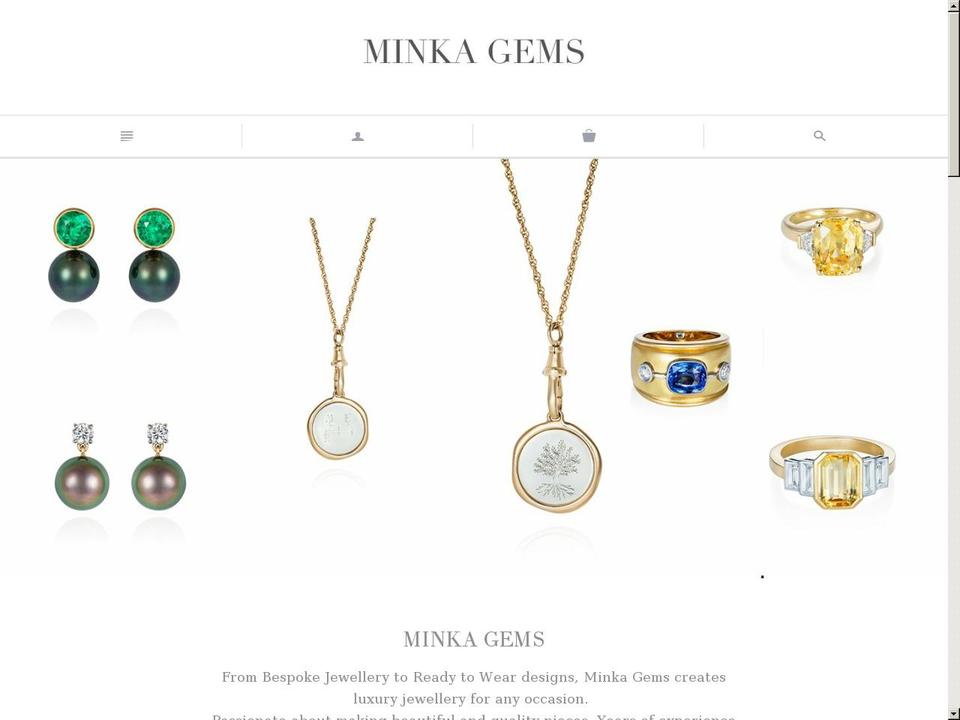 minkagems.com — Shopify storefront screenshot