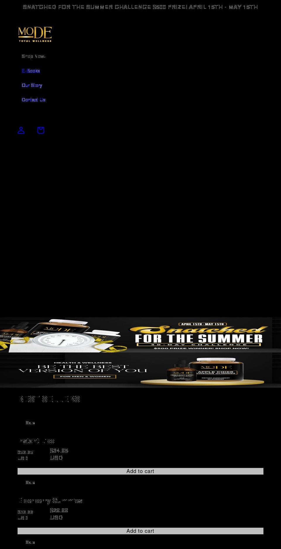 minkandhoneyshop.com shopify website screenshot