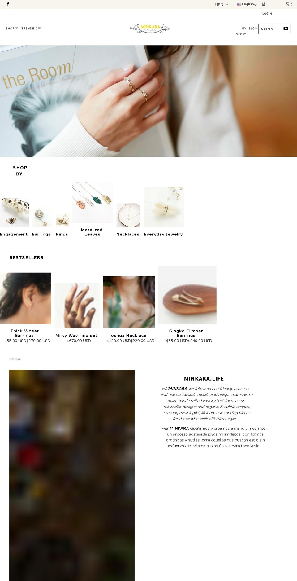 minkara.life shopify website screenshot