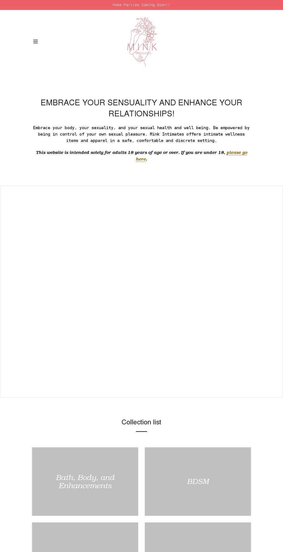 minkintimates.com shopify website screenshot