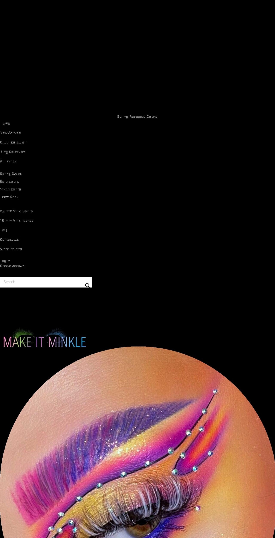 minklelashes.com shopify website screenshot