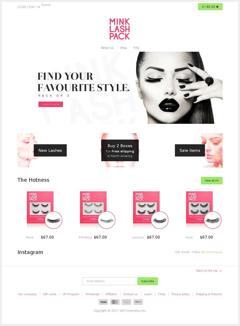 minkpack.com shopify website screenshot
