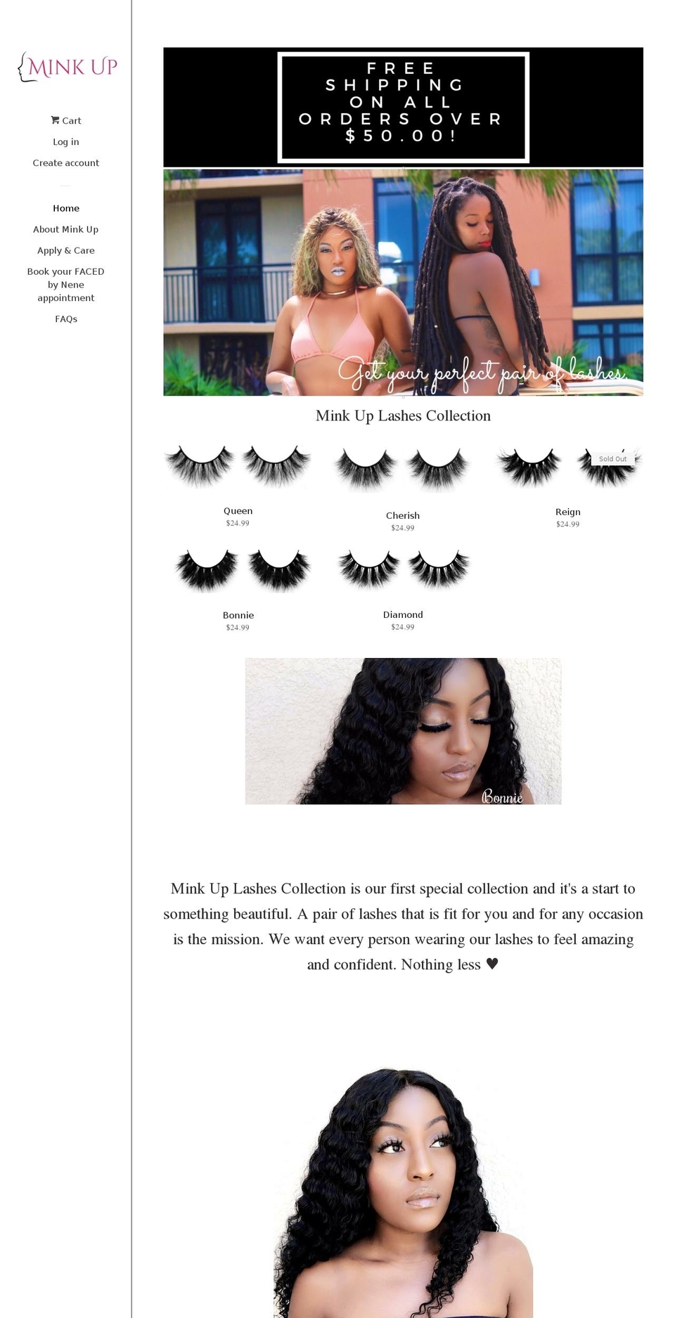 minkuplashes.com — Shopify storefront screenshot