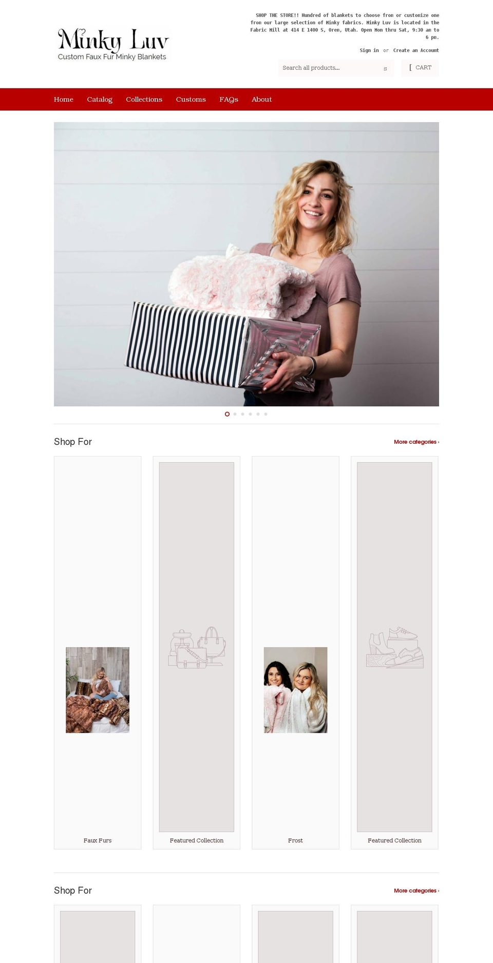 minkyluv.com shopify website screenshot