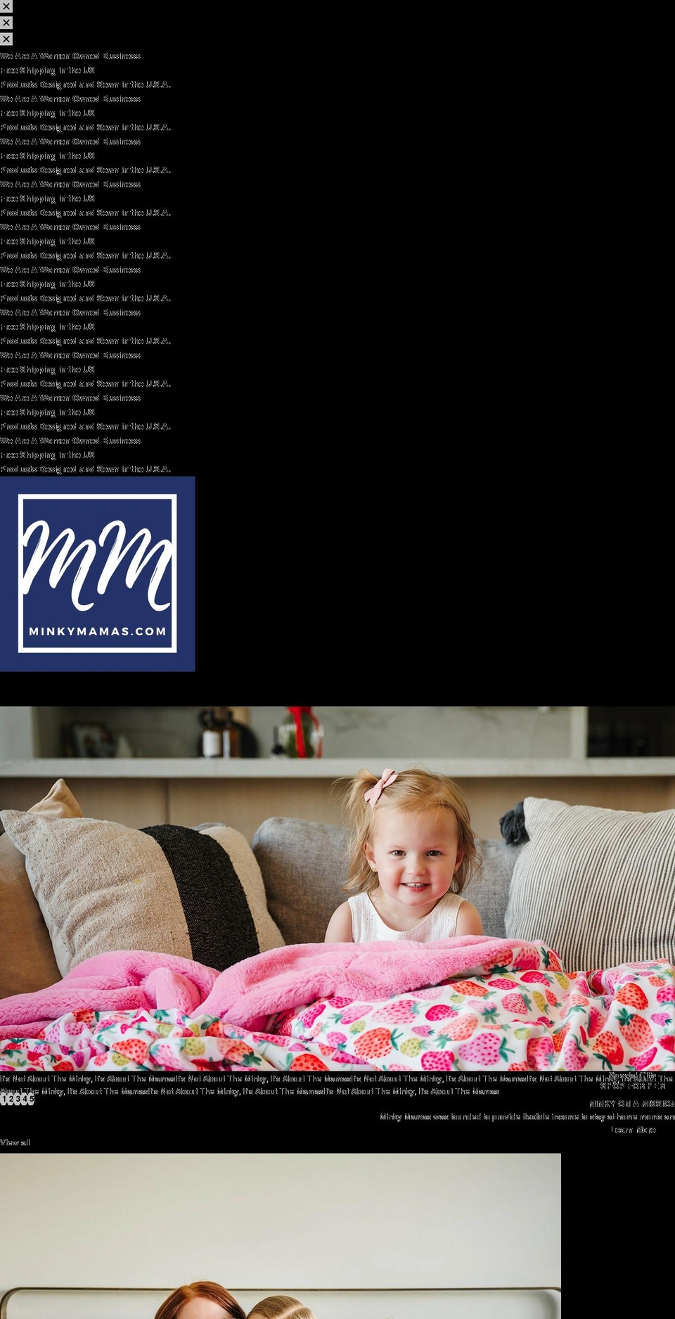 minkymamas.com shopify website screenshot