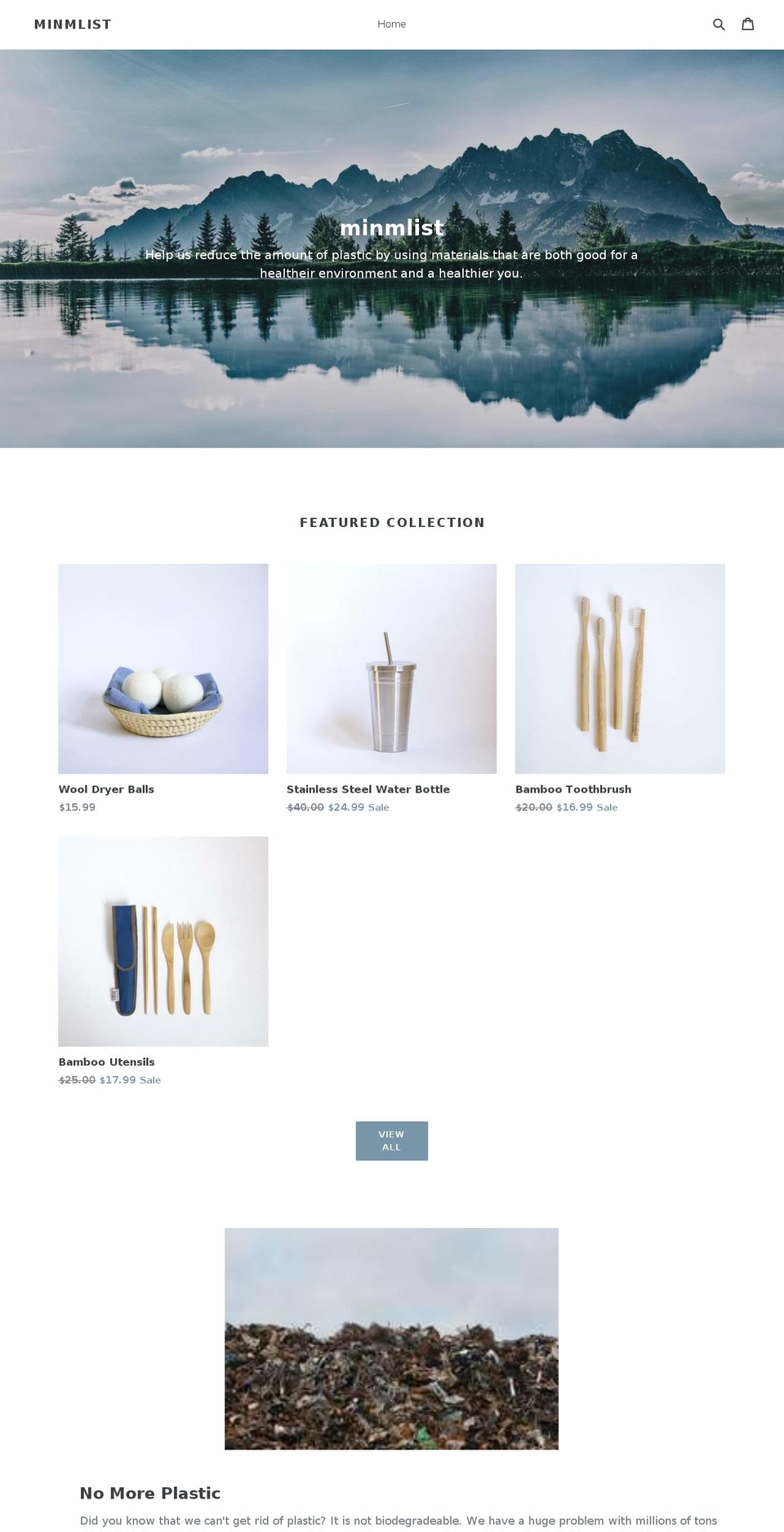 minmlist.com — Shopify storefront screenshot