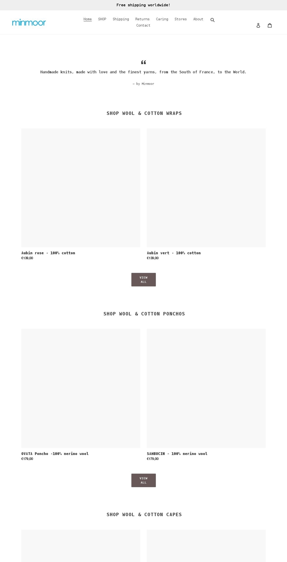 minmoor.com shopify website screenshot