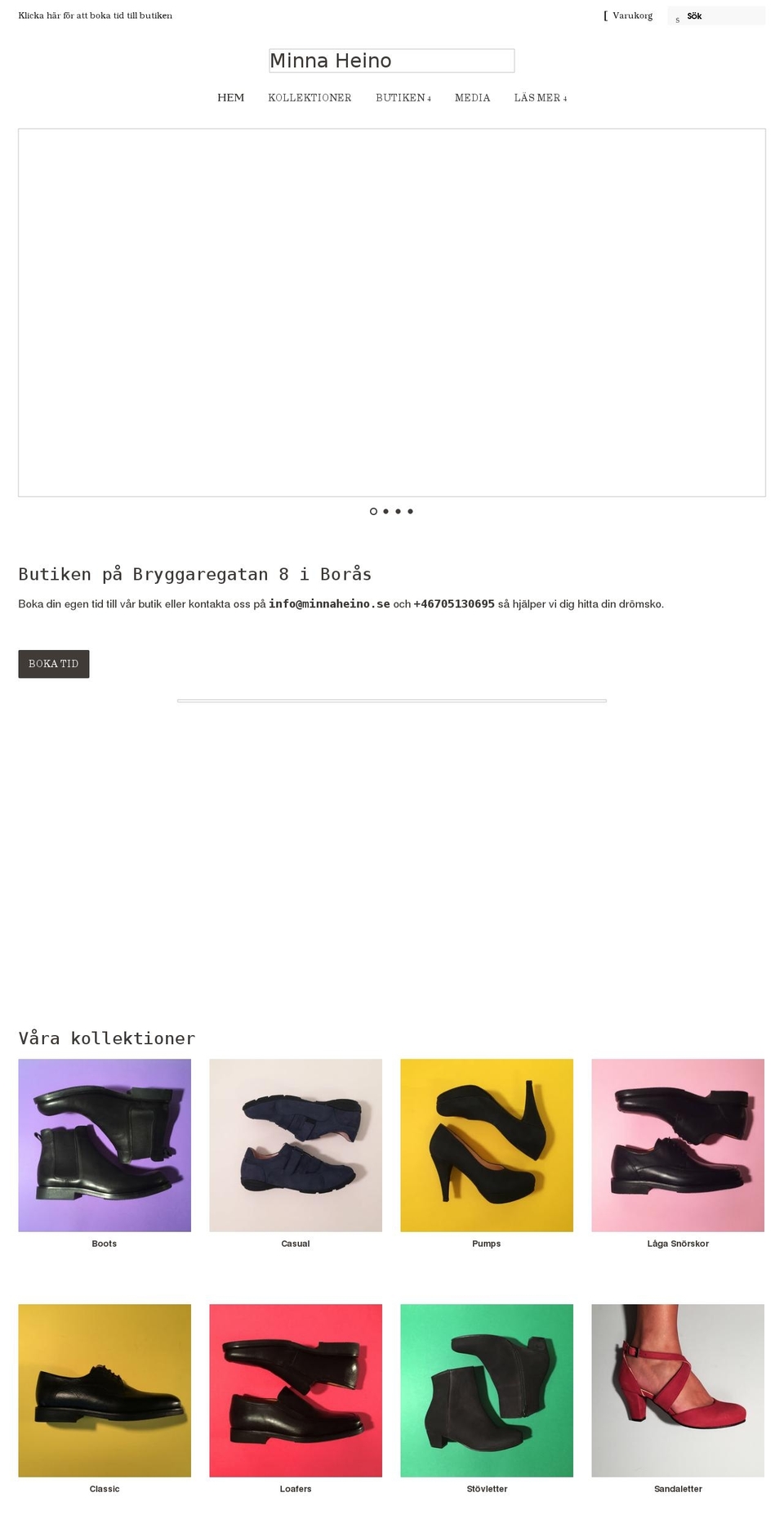 minnaheino.se shopify website screenshot