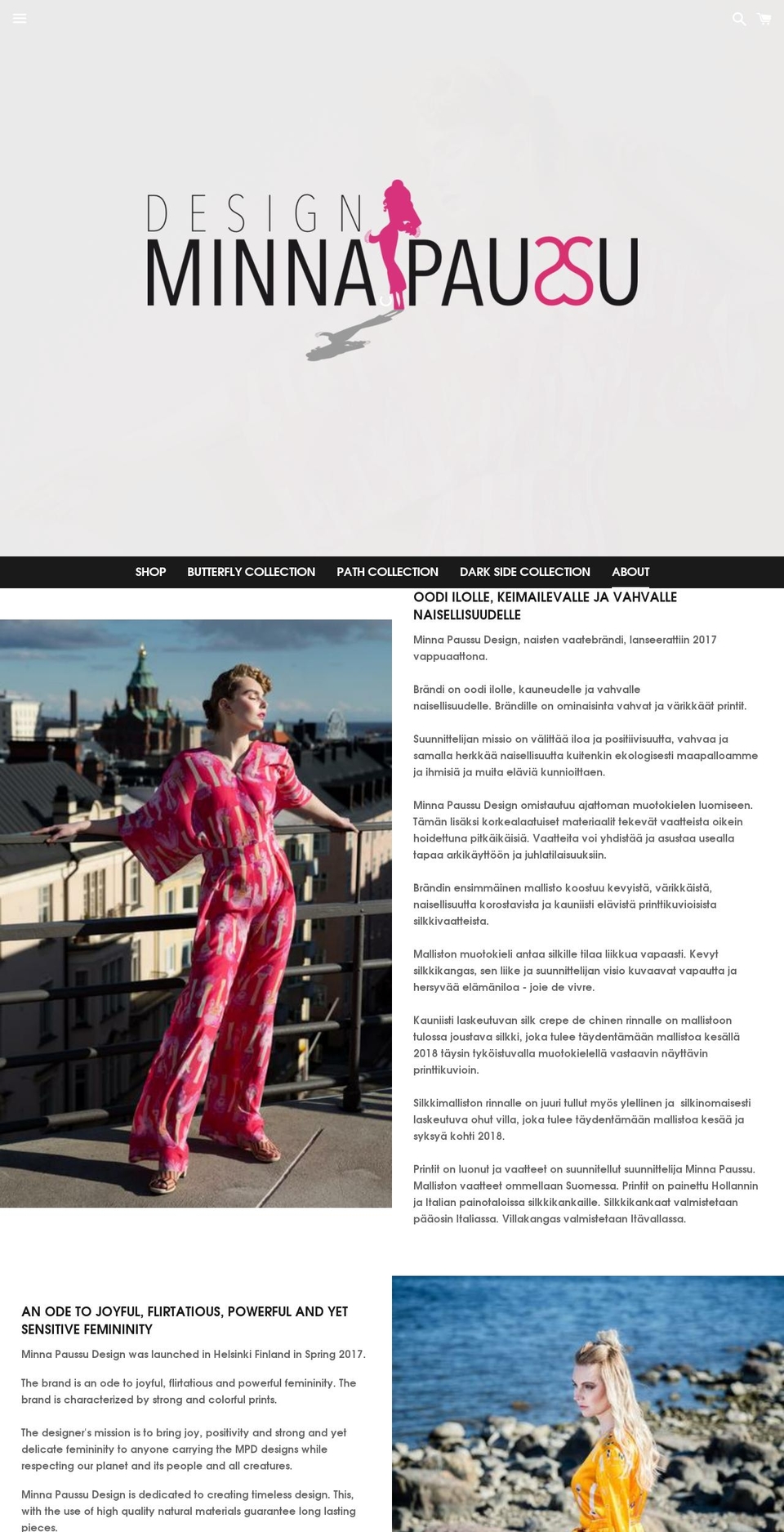 minnapaussu.com shopify website screenshot