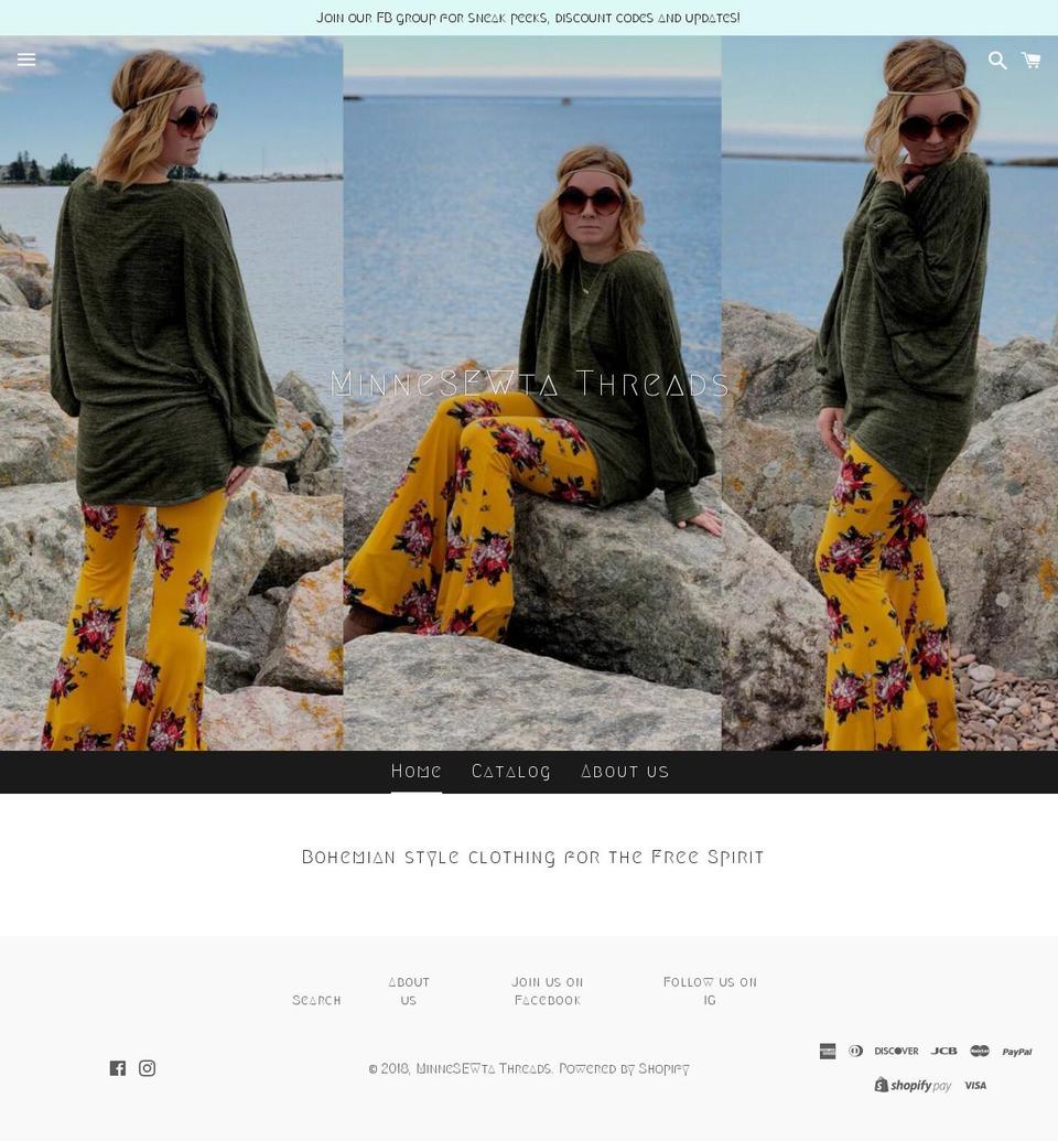 minnesewtathreads.com — Shopify storefront screenshot
