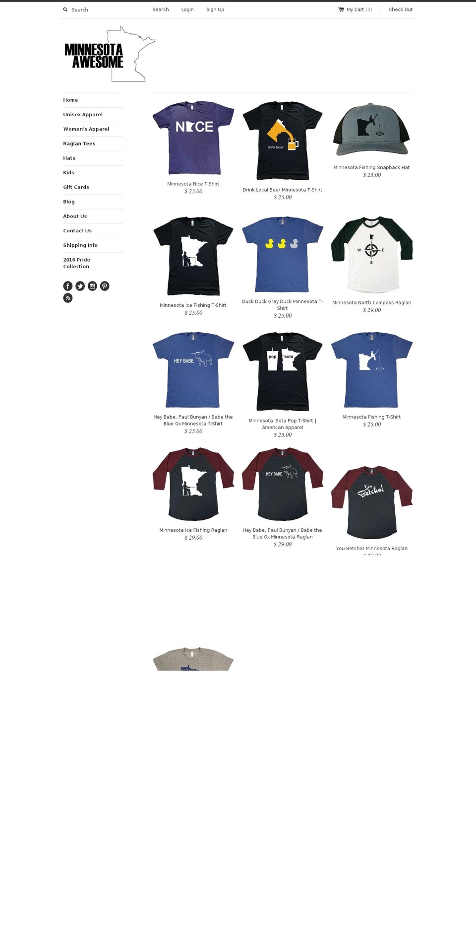 minnesota-awesome.com shopify website screenshot