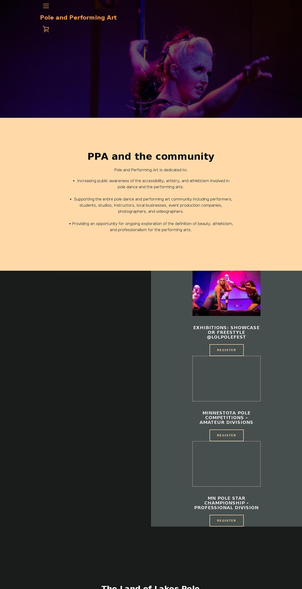 minnesotapolecompetition.com — Shopify storefront screenshot