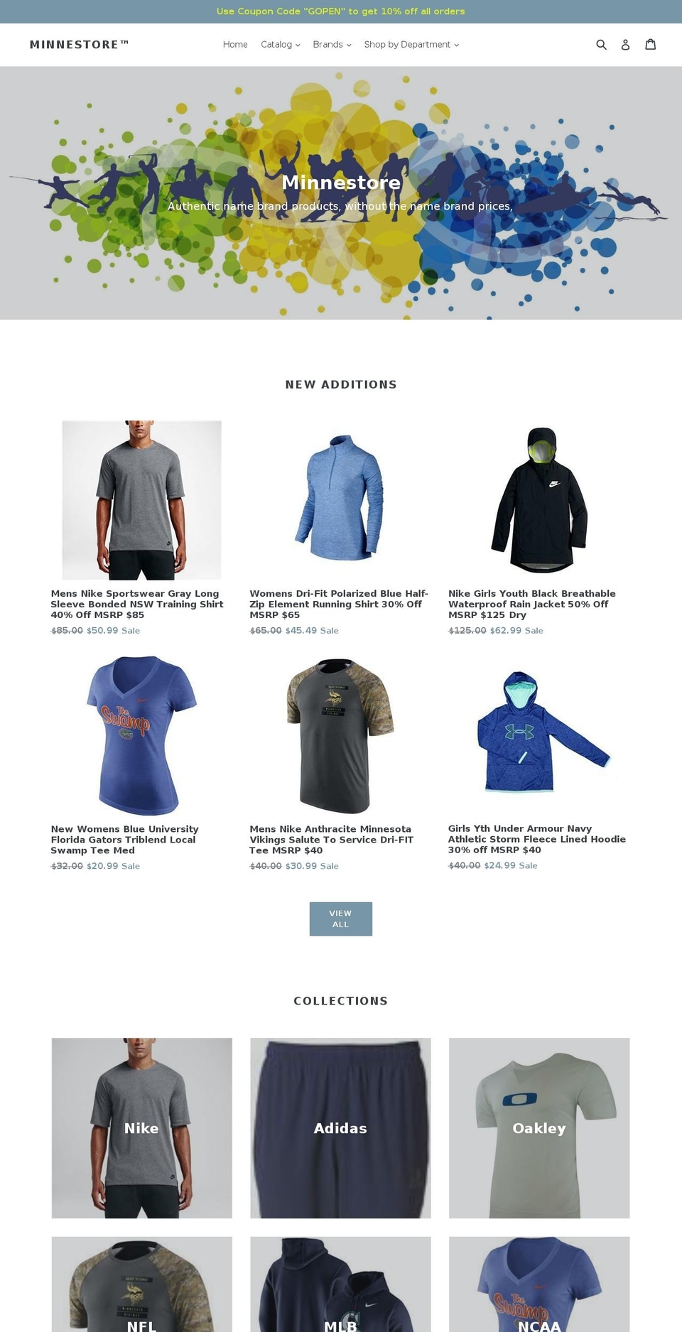 minnestore.com — Shopify storefront screenshot