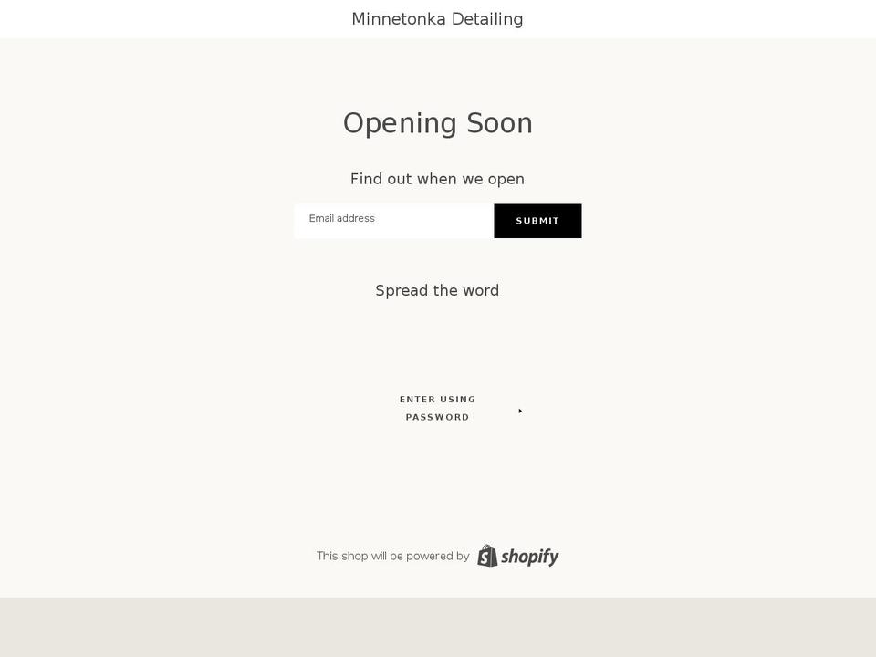minnetonkadetailing.com — Shopify storefront screenshot