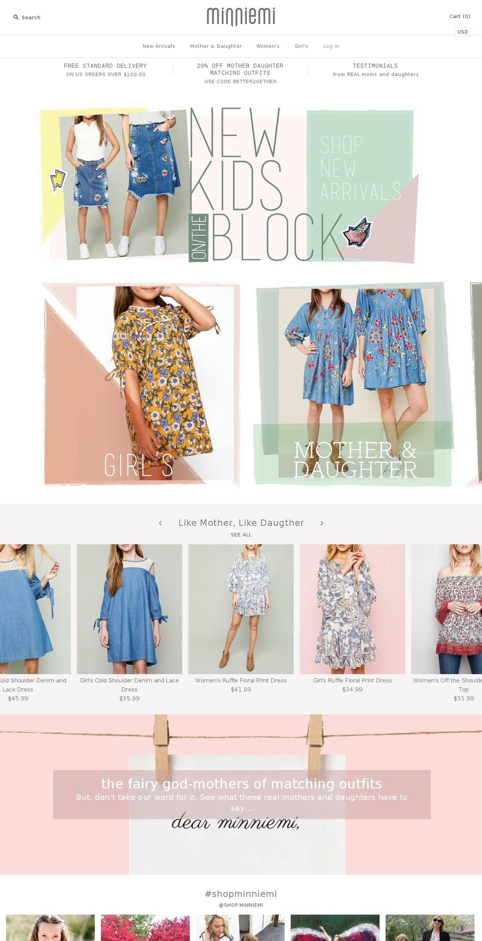 minniemi.com — Shopify storefront screenshot