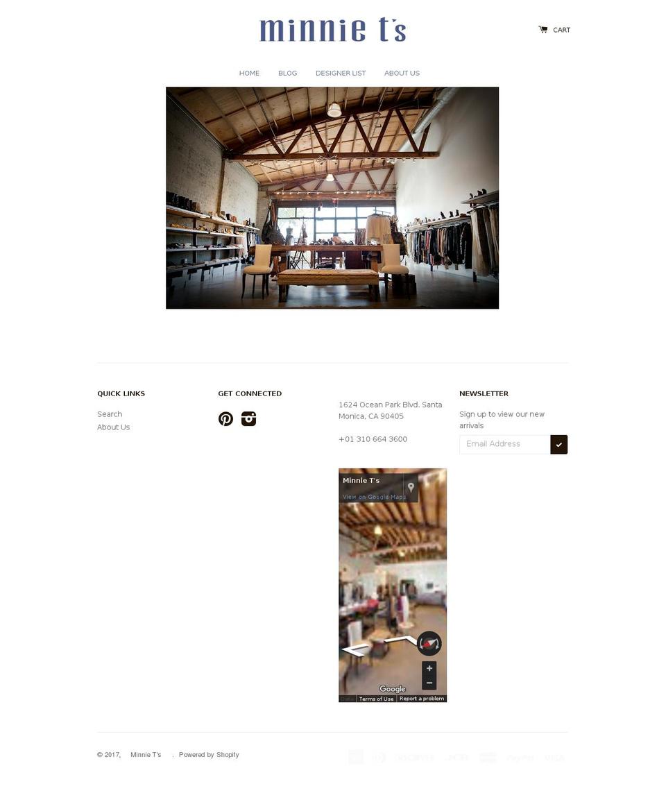 minniets.com shopify website screenshot