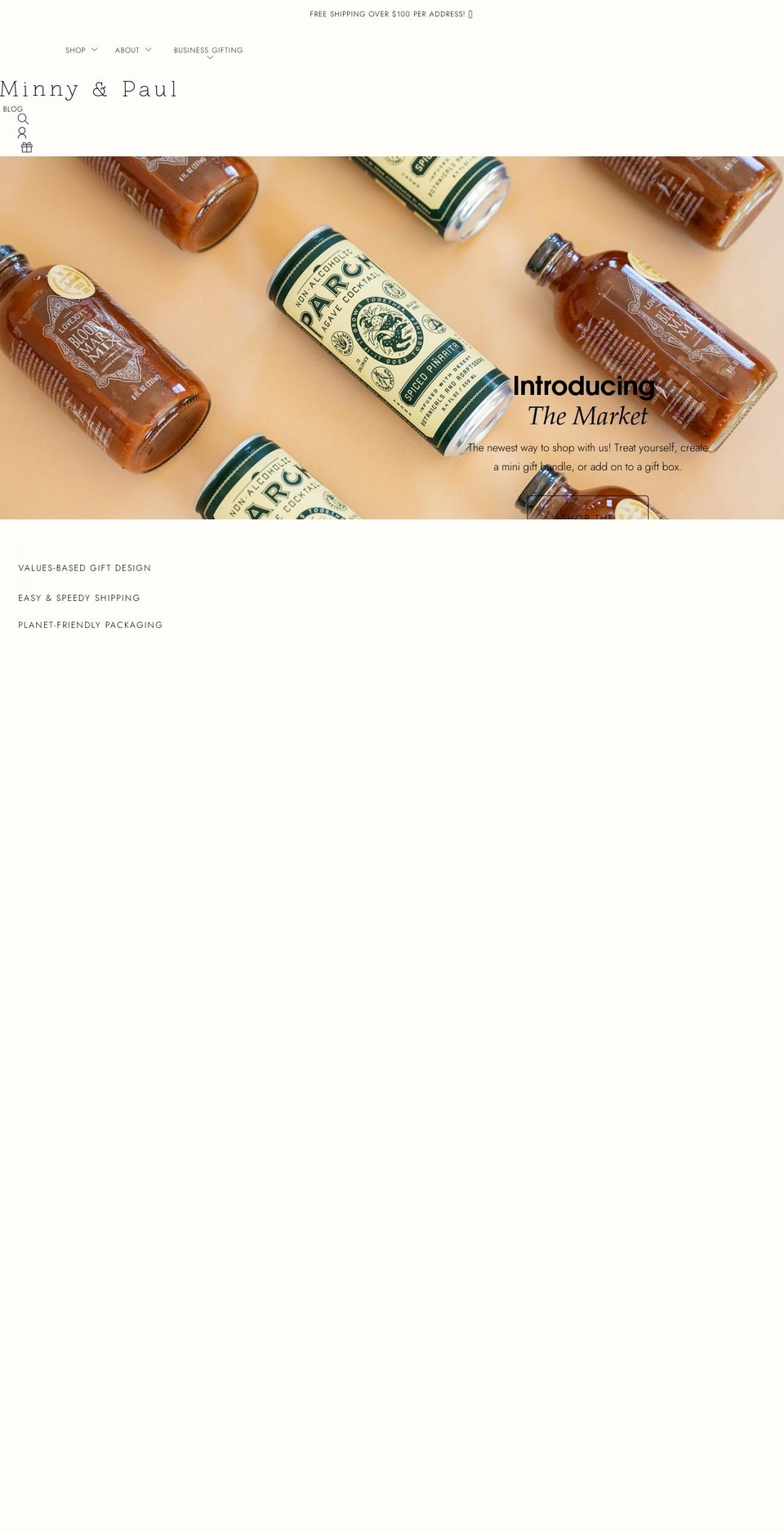 minnyandpaul.com shopify website screenshot