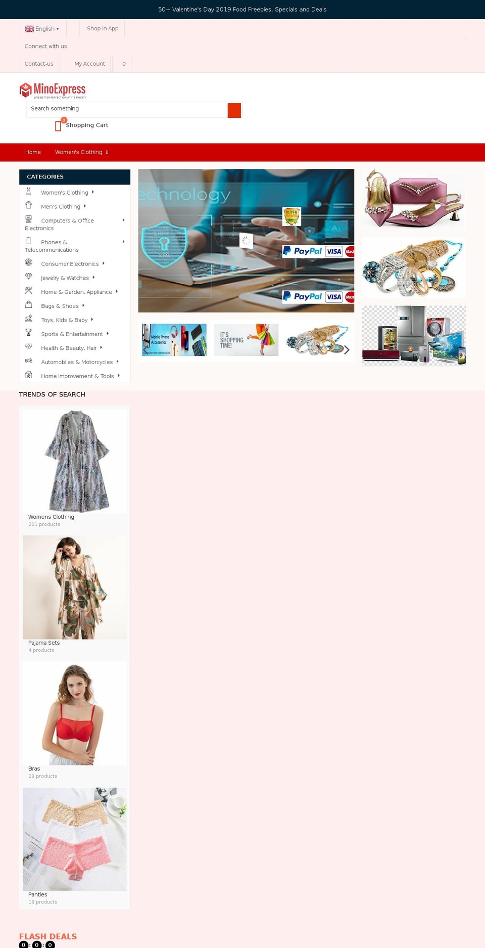 minoexpress.com — Shopify storefront screenshot