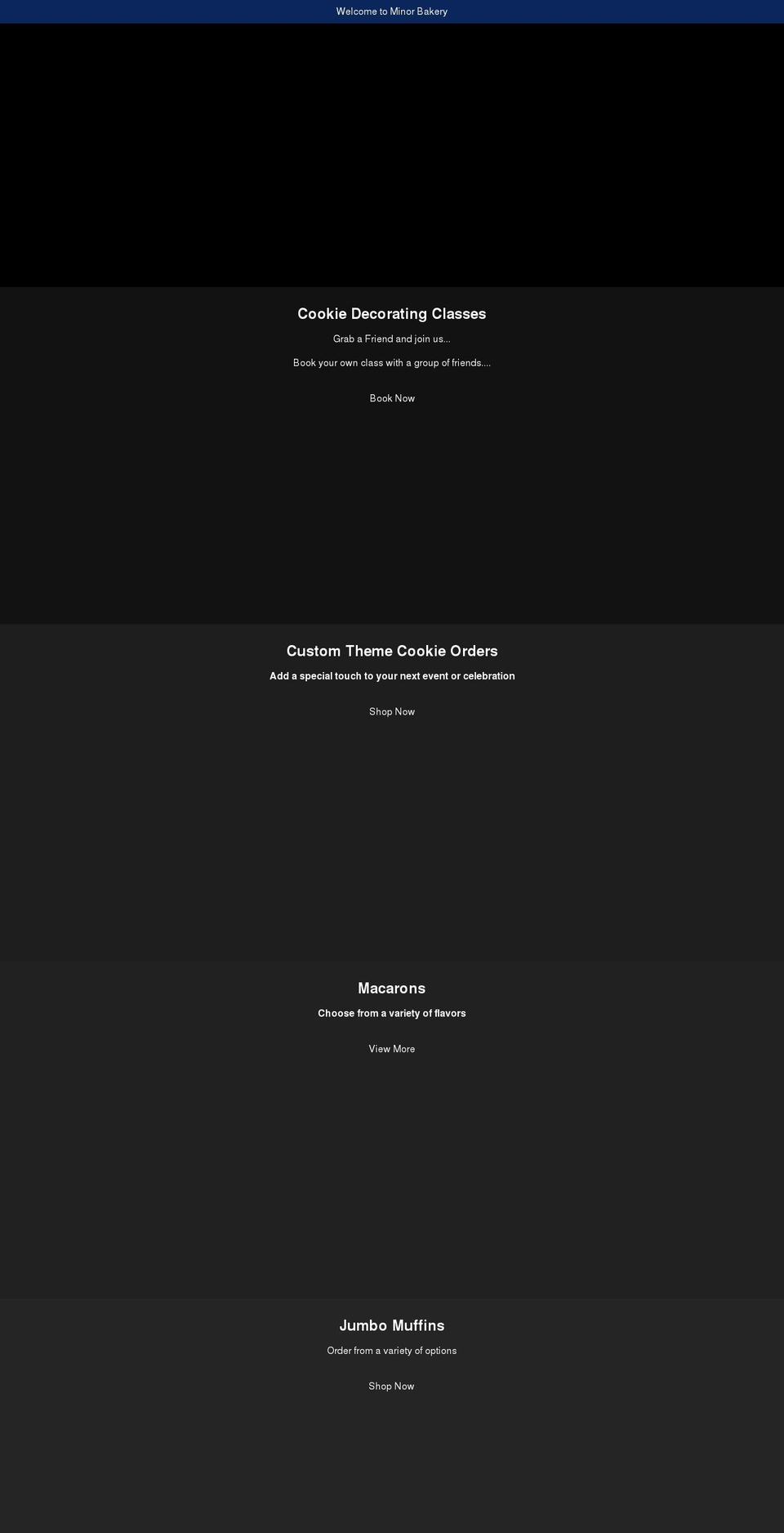 minorbakery.com shopify website screenshot