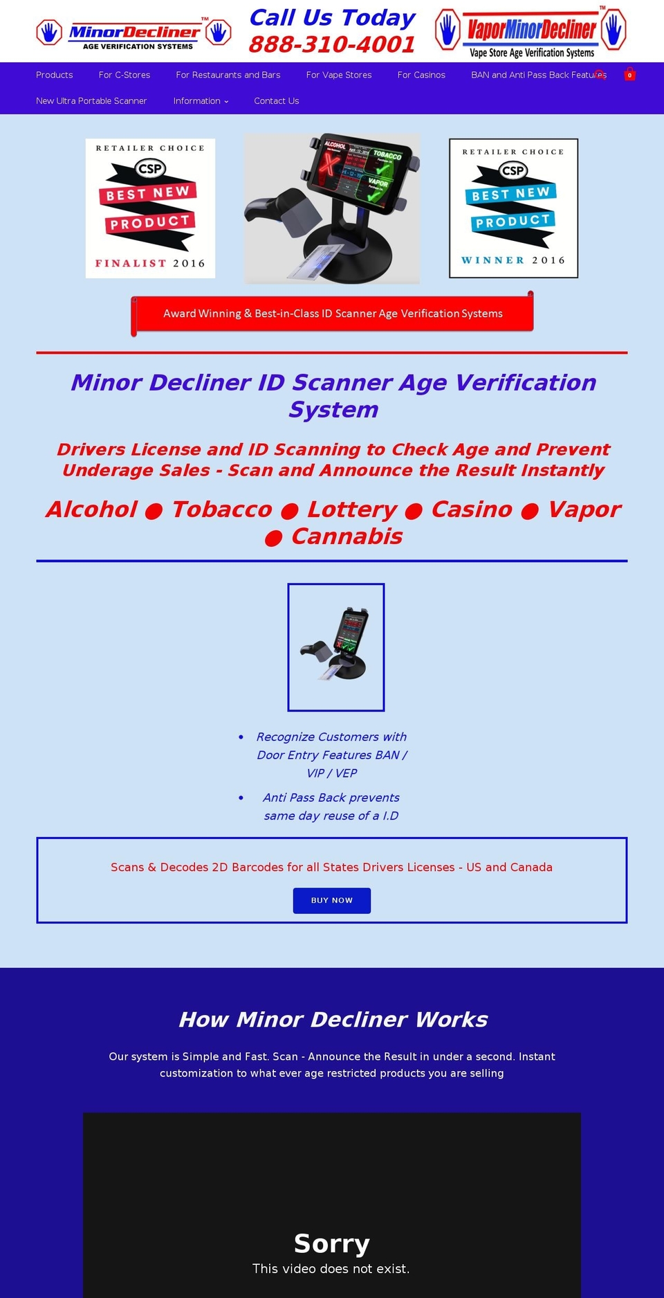 minordecliner.com shopify website screenshot