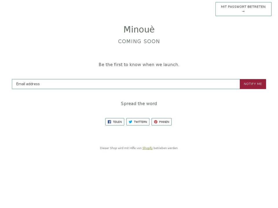 minoue-shop.com — Shopify storefront screenshot