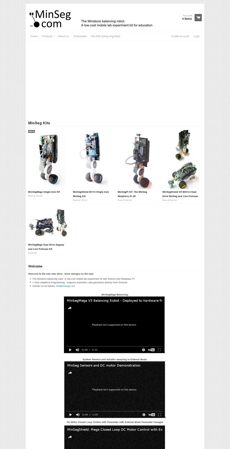 minseg.com shopify website screenshot
