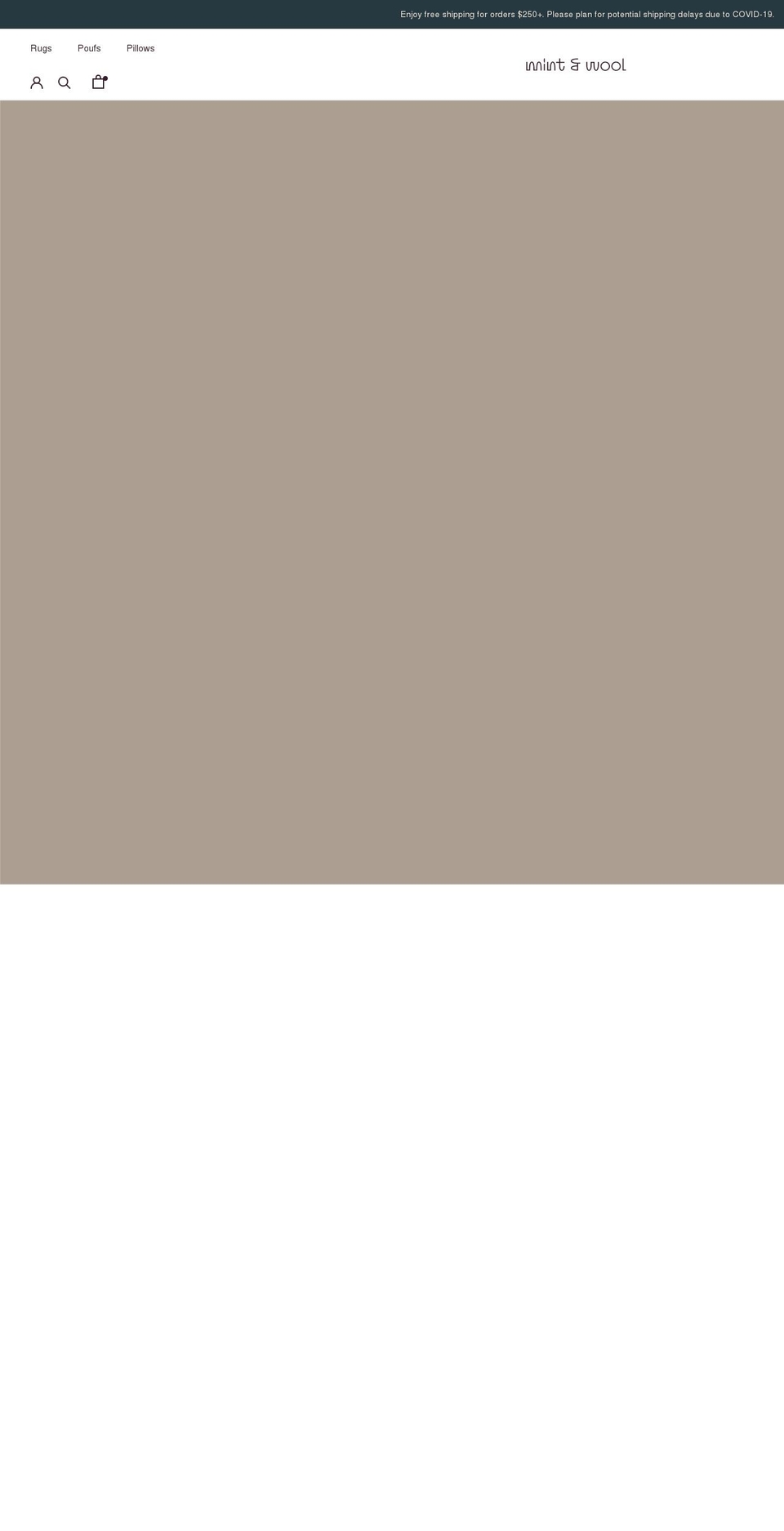 mintandwool.com shopify website screenshot