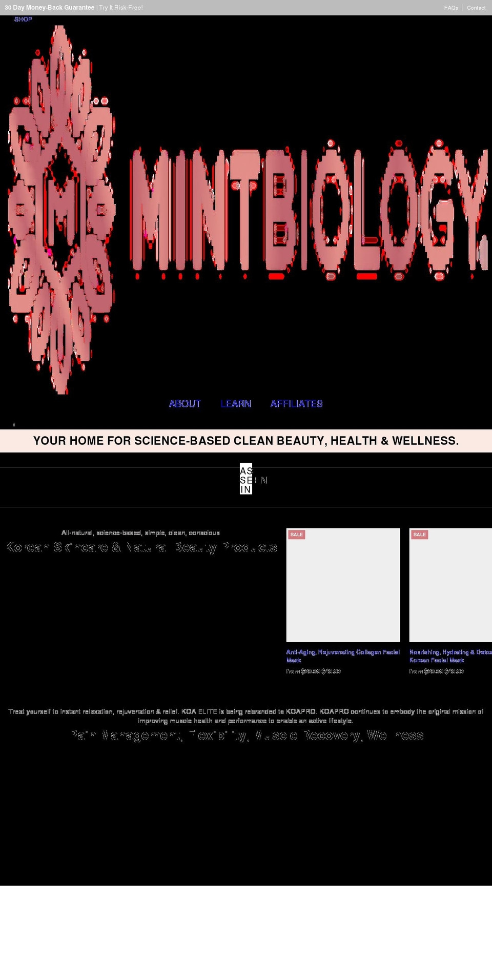 mintbiology.com shopify website screenshot