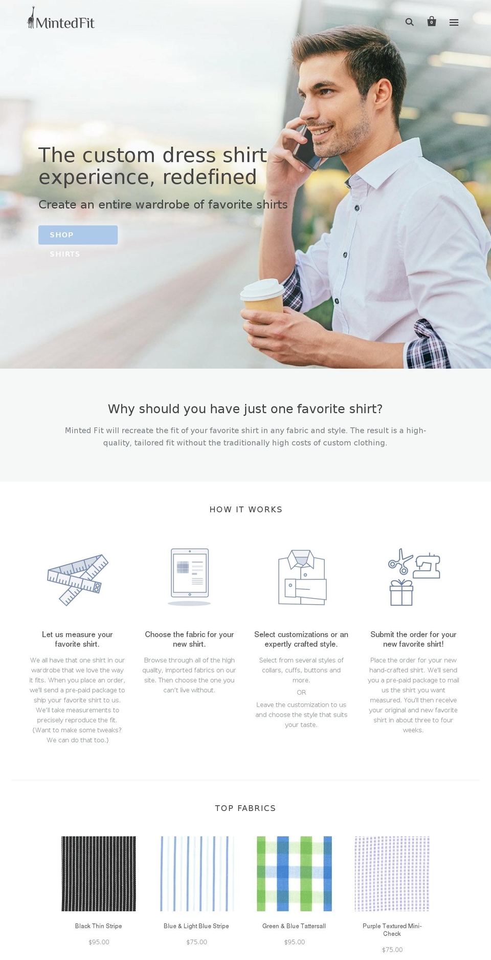 mintedfit.com — Shopify storefront screenshot