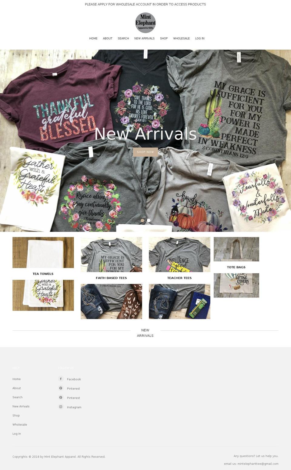 cleversoft-ione-myshopify-3-8-0 Shopify theme site example mintelephantapparel.com