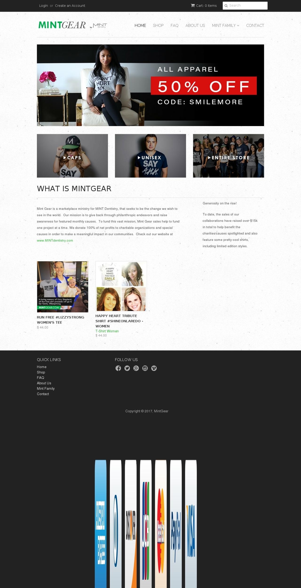 mintgear.net shopify website screenshot