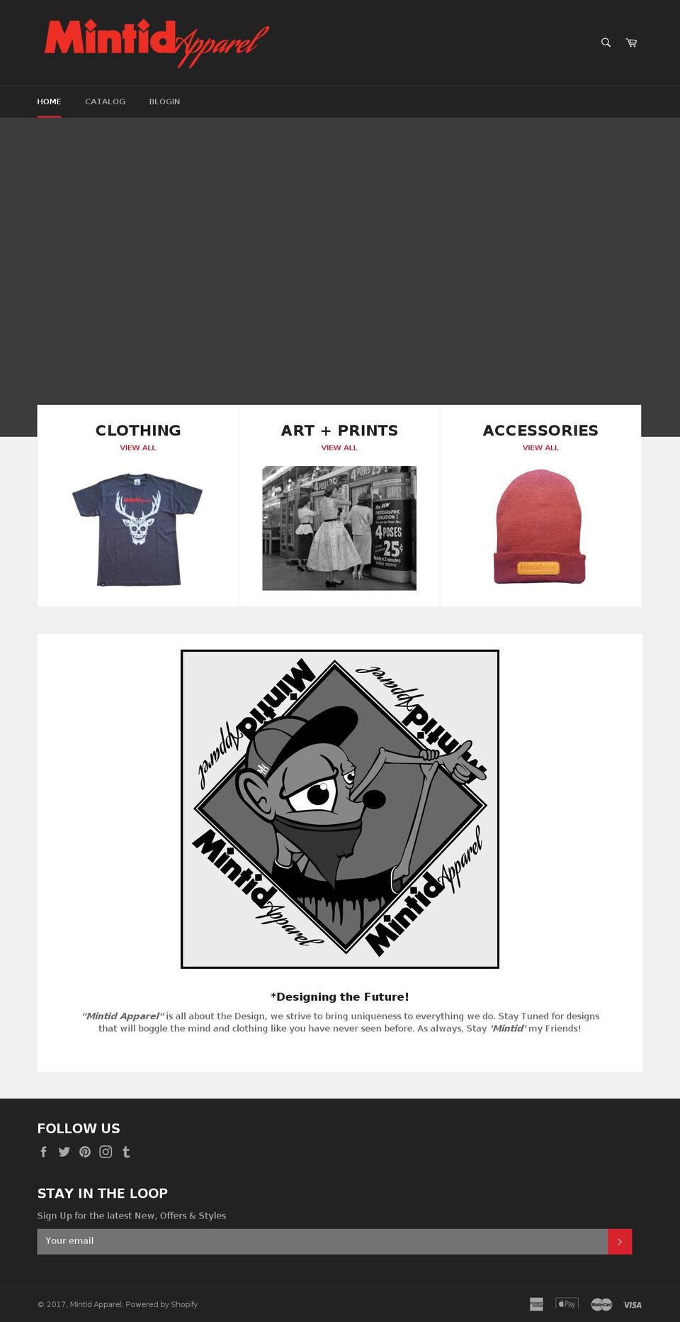 mintidapparel.com shopify website screenshot