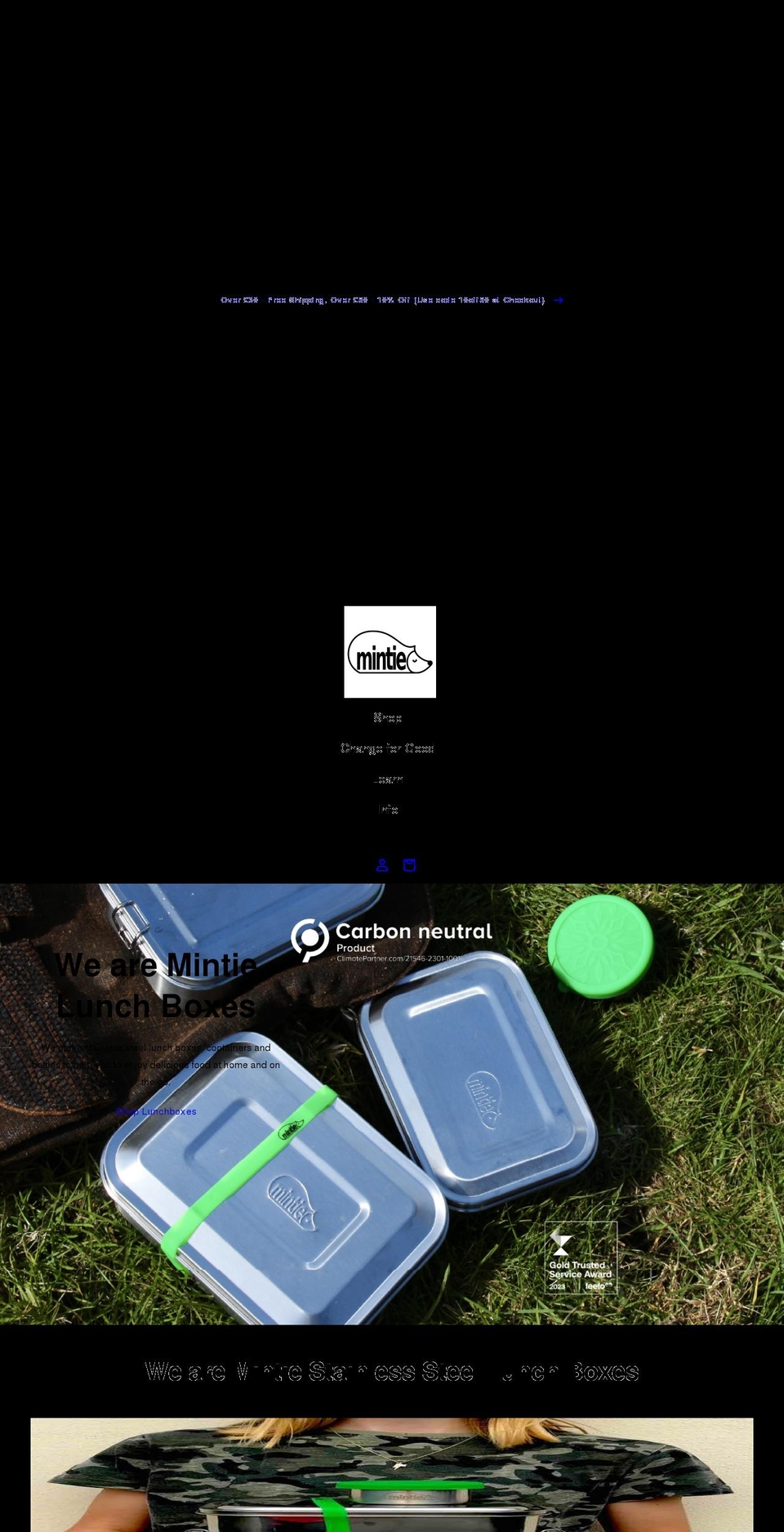 mintielunchboxes.co.uk shopify website screenshot