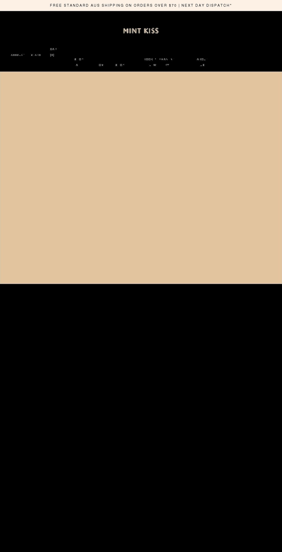 mintkissx.com shopify website screenshot