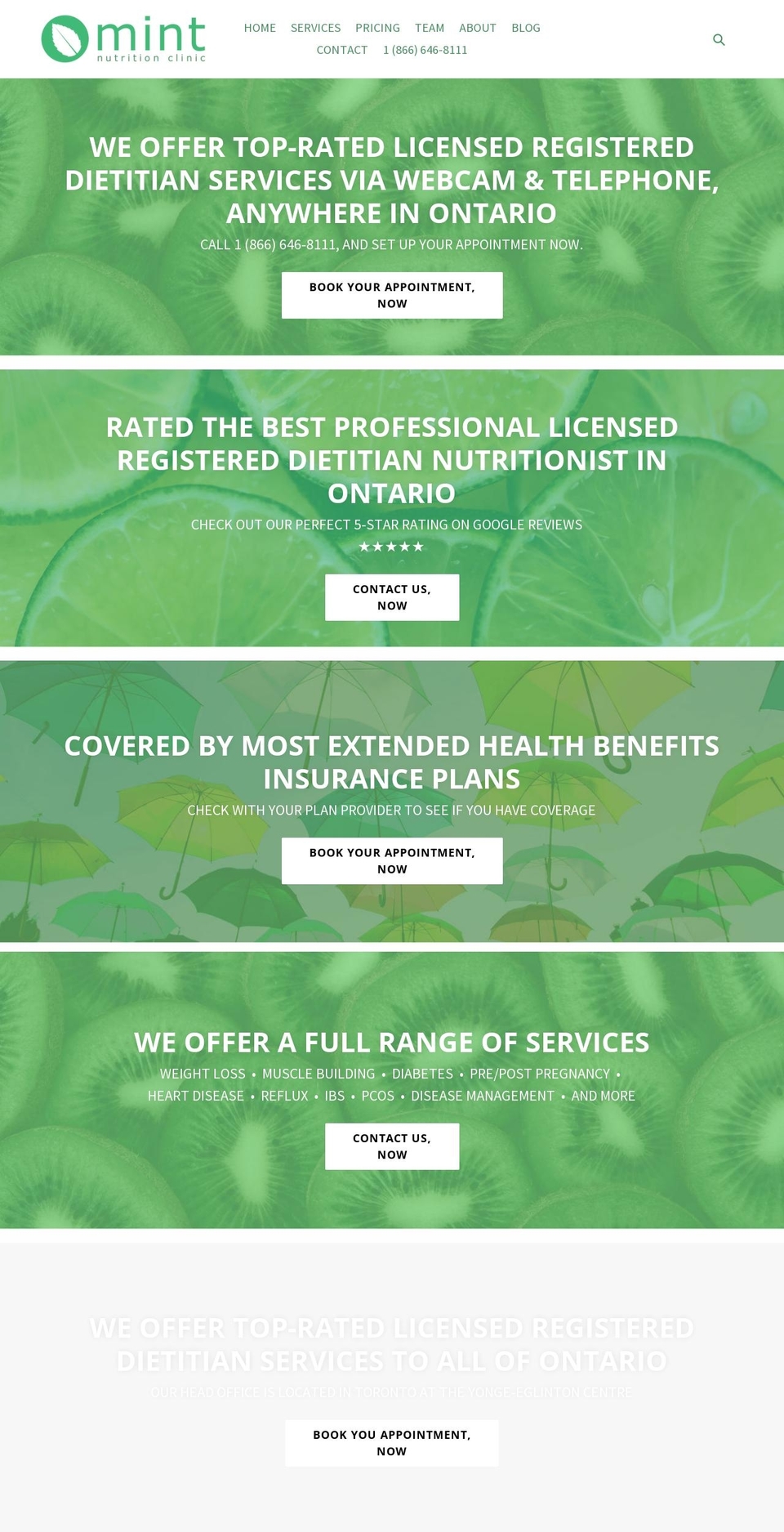 mintnutritionclinic.com — Shopify storefront screenshot