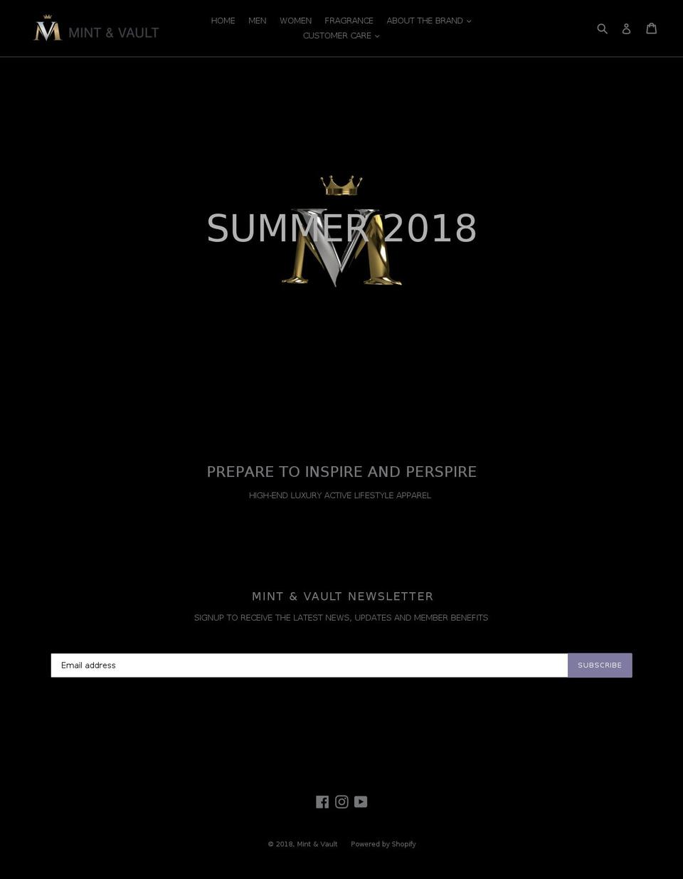 mintnvault.com — Shopify storefront screenshot