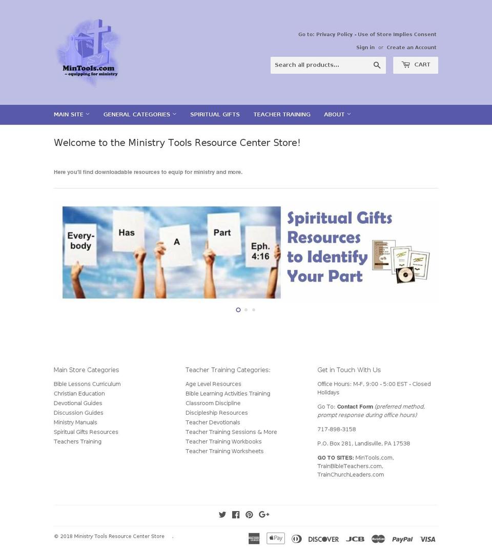 mintools-store.com shopify website screenshot