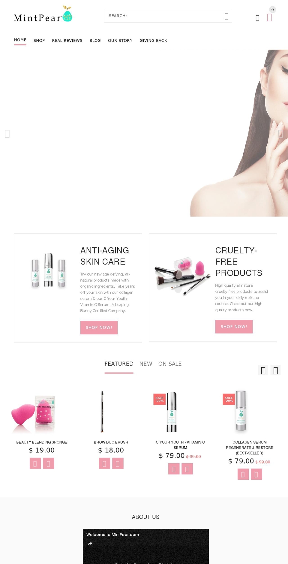 mintpear.com shopify website screenshot