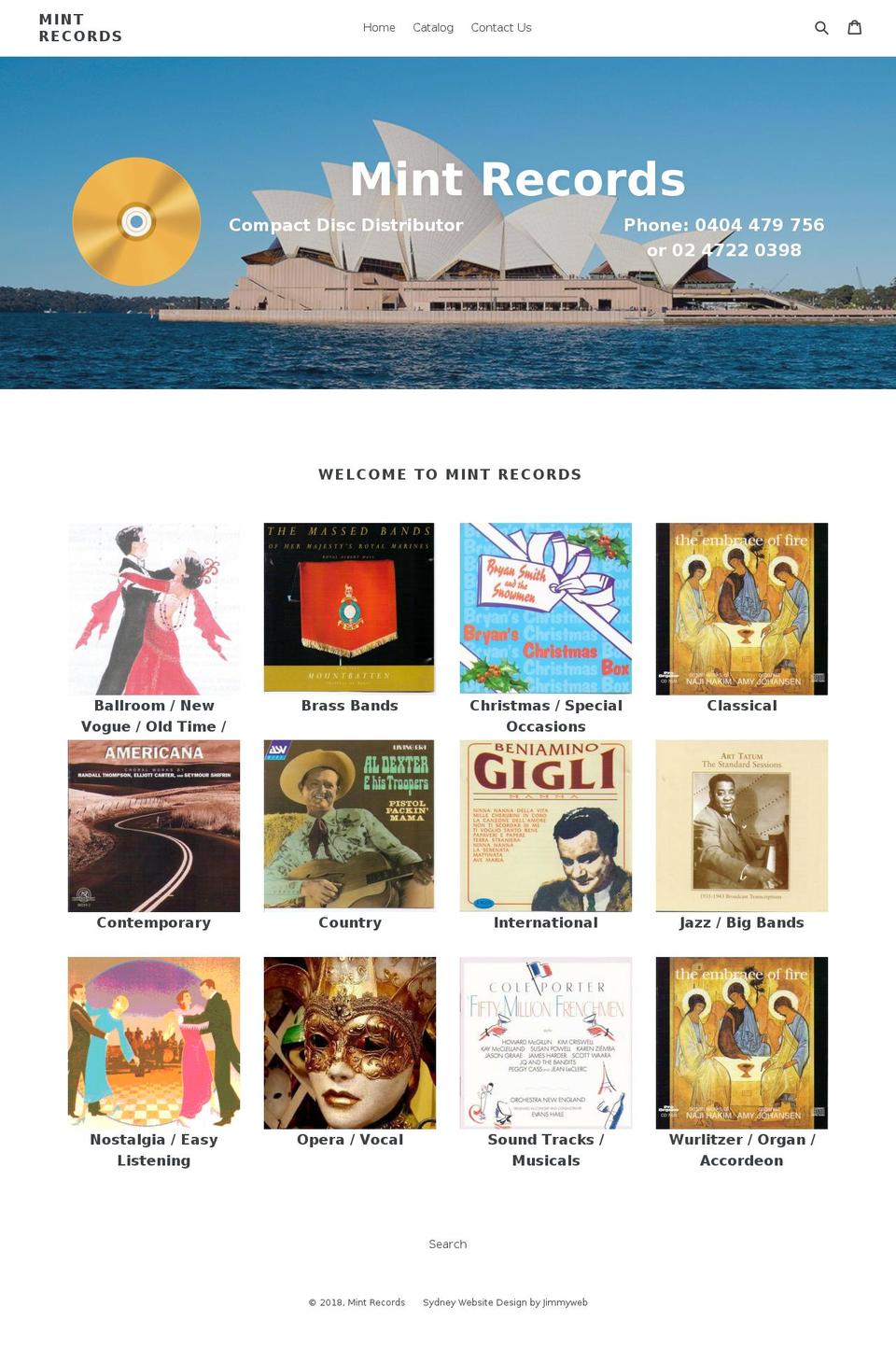 mintrecords.com.au shopify website screenshot