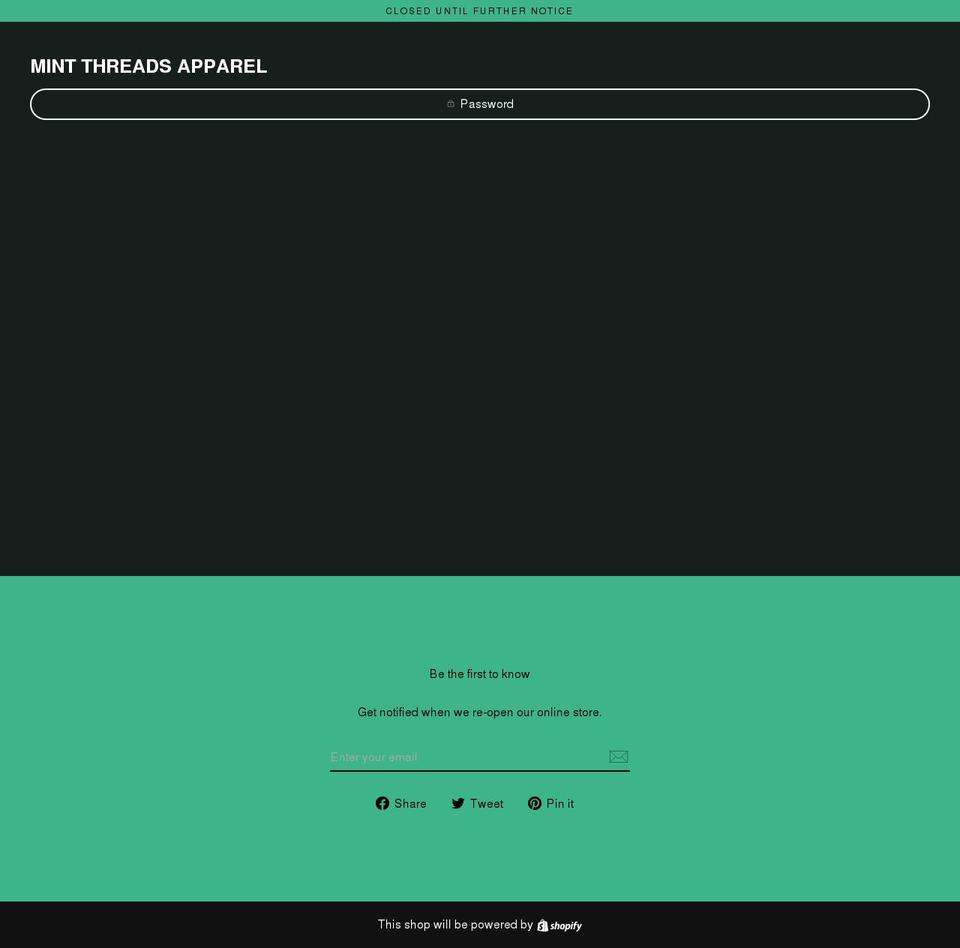 mintthreads.co shopify website screenshot