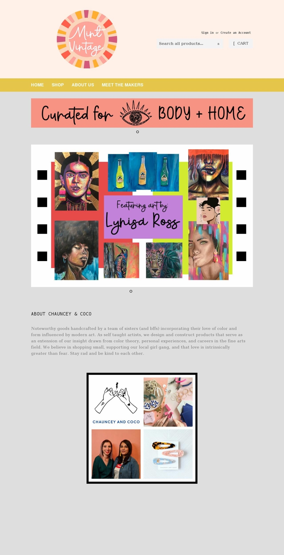 mintvintagesanantonio.com shopify website screenshot