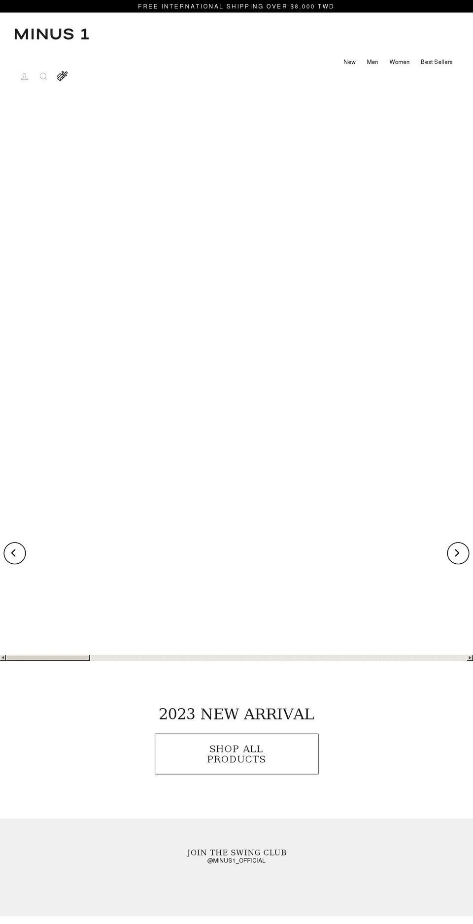 minus1golf.com — Shopify storefront screenshot