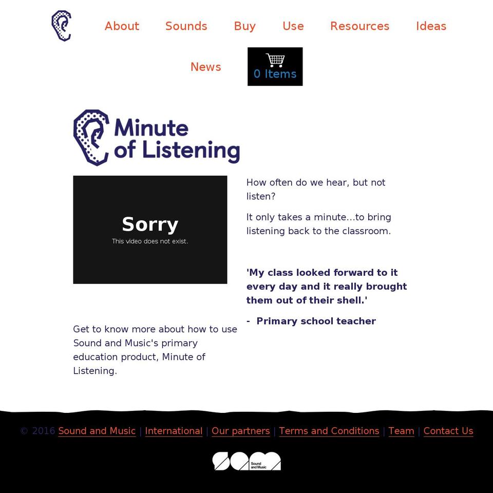 minuteoflistening.com shopify website screenshot