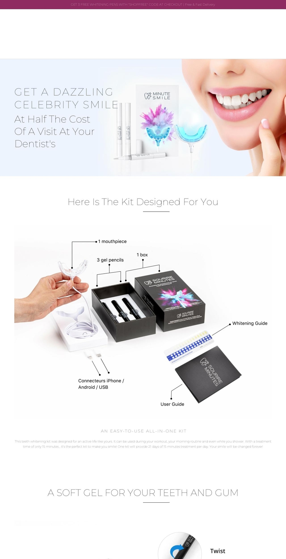 minutesmile.com shopify website screenshot