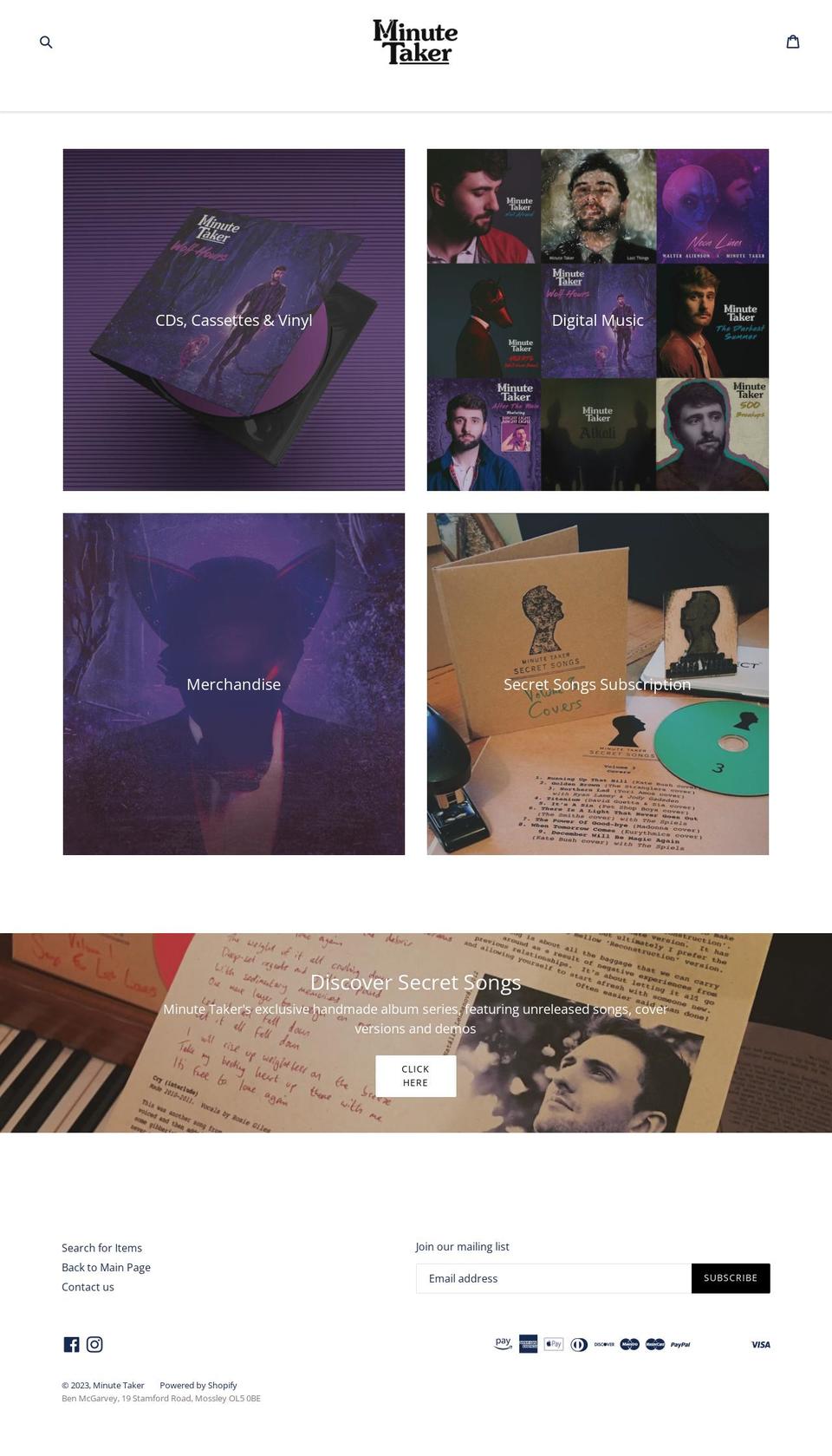 minutetakershop.com — Shopify storefront screenshot